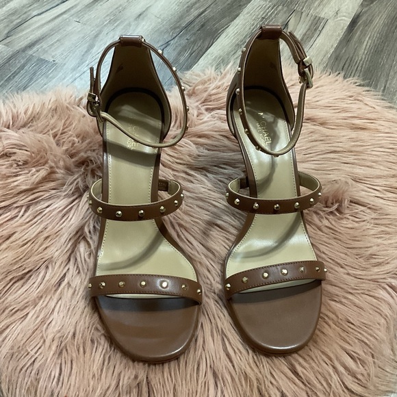 MICHAEL Michael Kors Koda Brown Heels Sandal Size 8 - Picture 2 of 10